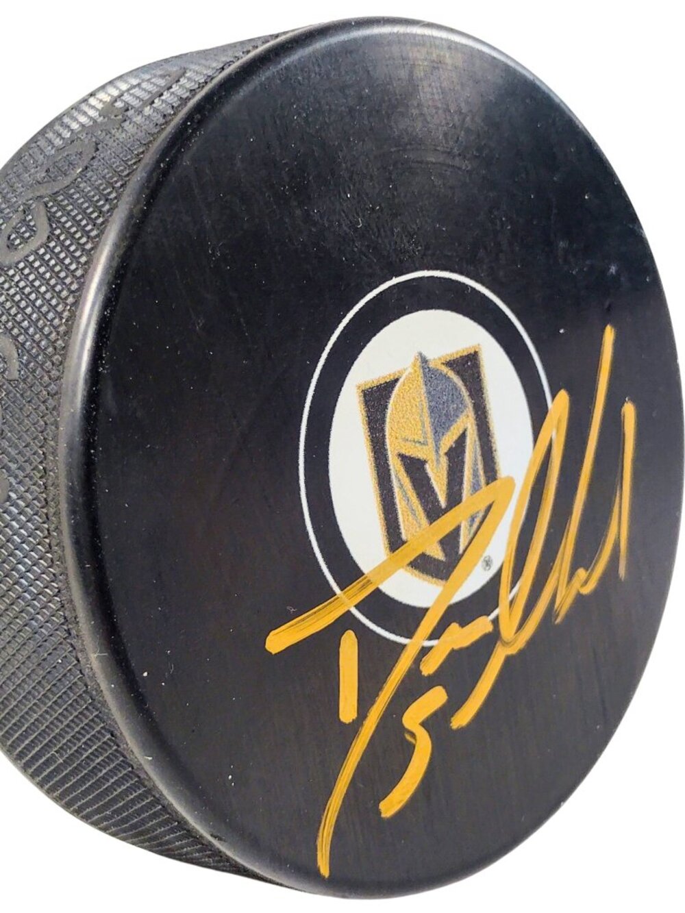 Deryk Engelland Signed Vegas Golden Knights Puck Exact Proof COA NHL VGK Auto